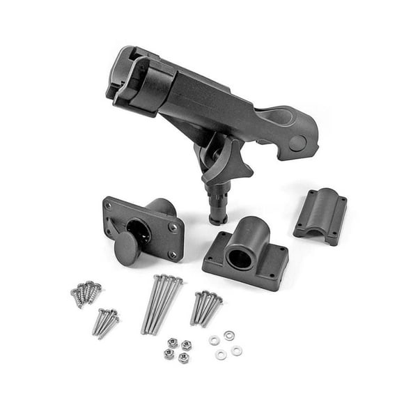 Blue Dog Support de canne à pêche marine pour bateau, support de canne Powerlock réglable à 360 degrés pour kayak, canoë – Installation facile