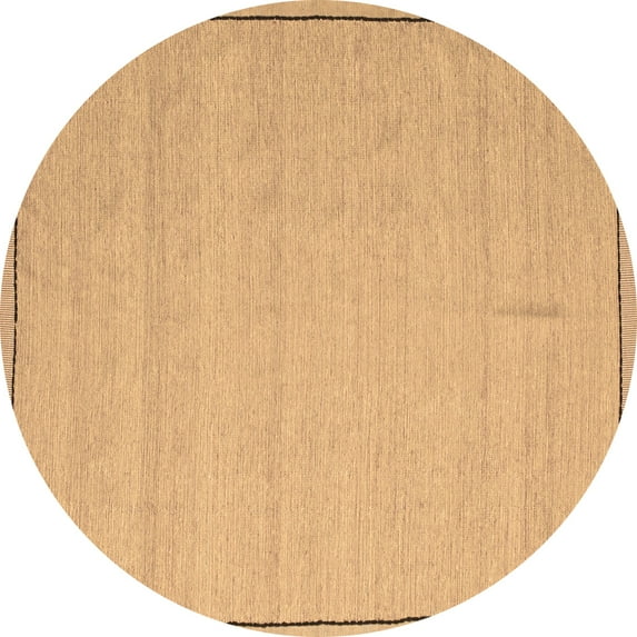 Ahgly Company Indoor Round Abstract Brown Contemporary Area Rugs, 8' Round