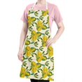 thumbnail image 5 of Yellow Lemon Fruit Clusters White Pattern Apron-Garden Aprons for Women with Pockets-Cotton Linen Waterproof Kitchen Cooking Gardening Aprons Adjustable for Kitchen,Cooking,BBQ and Salon 33x27 Inch, 5 of 7