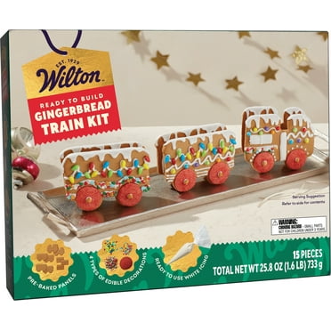 Wilton Christmas Gingerbread Kit Train Kit 15 Pc. 25.8 oz. Shelf-Stable Pre-Baked