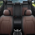 thumbnail image 3 of Car Seat Covers Full Set Custom Fit for Lexus ES300h 2013-2015 - Premium Faux Leather Auto Protectors with Waterproof, Breathable, Anti-Slip Car Seat Protectors (BlackBrown,Full Set), 3 of 8