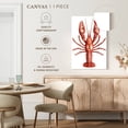 thumbnail image 5 of Elephant Stock Vintage Crawfish Wall Art - Vertical Canvas Wall Art - Kitchen Wall Decor - Animal Canvas - White And Red Decor - 20" x 30", 5 of 8