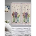 thumbnail image 4 of Living Room Curtains 72 Inches length, Spring Flower Tulip Lavender Window Treatment Curtain Drapes, Colorful Floral Plaid Light Filtering Drapes for Bedroom Laundry Room, 52"x72", 2 Panels, 4 of 7
