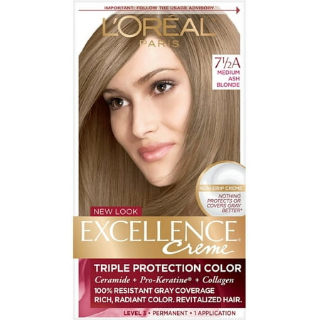 L'Oreal Paris Excellence Créme Permanent Hair Color, 7.5A Medium Ash Blonde 1