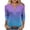 Purple, variant on Women's V Neck T Shirts Women's V Neck T Shirts Gradient 3/4 Sleeve Tops for Women Casual Loose Basic Tees