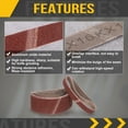 thumbnail image 3 of 4 x 36 Inch Sanding Belt, 10 Pcs 80-400 Grits Aluminum Oxide Knife Sharpener Belts Work Sharpening for Belt Sander Knife Carving Tool Metal Working, 3 of 6