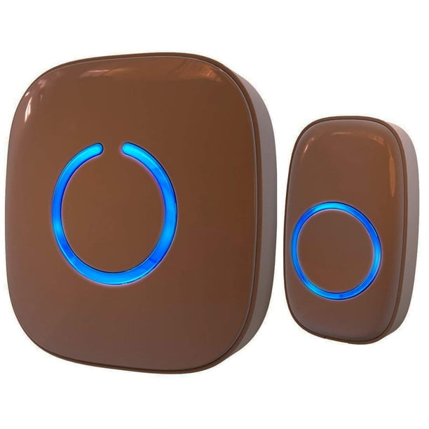 Timbres inalámbricos SadoTech para el hogar, apartamentos, negocios, aulas, etc. - 1 timbre de puerta y 1 receptor de timbre enchufable, funciona con pilas, fácil de usar, timbre inalámbrico con flash
