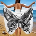 thumbnail image 2 of Women's Oversized Beach Cover-Up Sarong With Waist And Sheer Draped Swimsuit Coverups Chiffon Long Bikini Wraps, 2 of 9