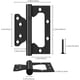 thumbnail image 2 of Paquete de 2, bisagras de puerta negras, 4 x 3 pulgadas, rodamiento de acero inoxidable, bisagra de puerta interior suave silenciosa con tornillos de montaje de bisagra, 2 of 5