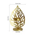 thumbnail image 4 of Matsuzay 1 candelabro con forma de hoja, candelabro de soldadura de hierro para decoración del hogar, adorno de Navidad, Feliz Año Nuevo 2021 Decoración del hogar, 4 of 6