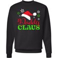thumbnail image 2 of Inktastic Daddy Claus with Christmas Santa Hat and Snowflakes Adult Sweatshirt, 2 of 4