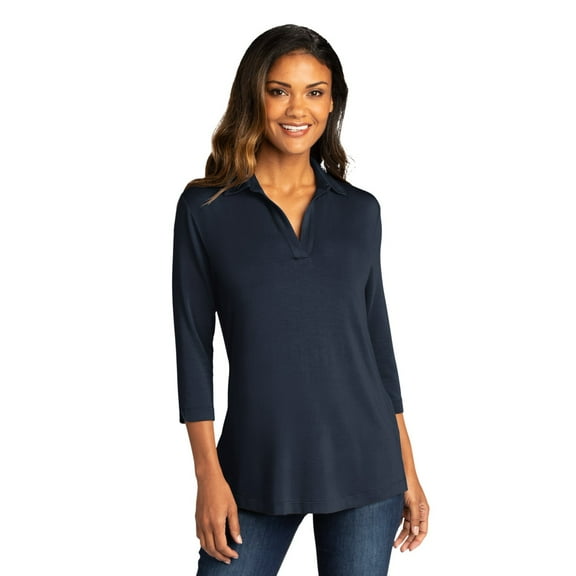 Port Authority Ladies Luxe Knit Tunic. LK5601, River Blue Navy, XXL