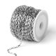 thumbnail image 1 of Cadena De Caja De Acero Inoxidable De 33 Pies A Granel Cadenas De Acero Inoxidable 304 De 2 Mm Carrete En Rollo Cadena De Eslabones De Caja Rolo Cuadrada Delgada A Granel Para Hacer Joyas Y Manualidad, 1 of 5