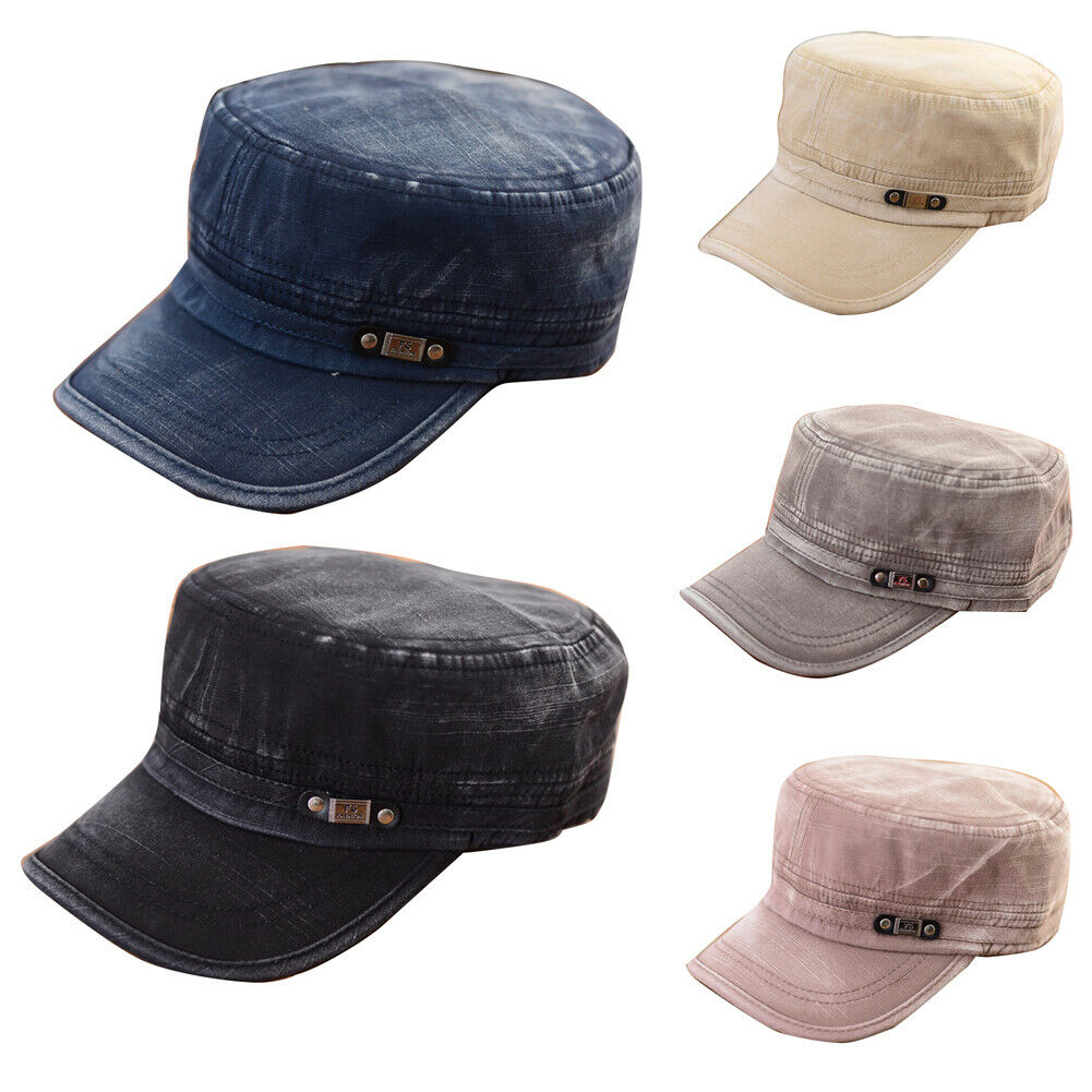 Unisex Women Men Adjustable Army Plain Hat Cadet Military Baseball Hat Sport Cap Newsboy Hat Baker Peaked Cap - image 1 of 4