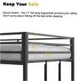 thumbnail image 6 of JERFIT Twin over Full Metal Bunk Bed with Ladder, Low Profile Design for Space Saving, Black Sturdy Frame with Guardrails, No Box Spring Needed, 6 of 9