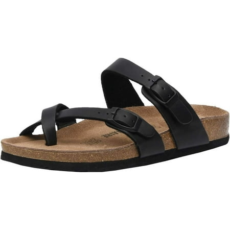 

CUSHIONAIRE Women s Luna Cork Footbed Sandal With +Comfort-白色||45码