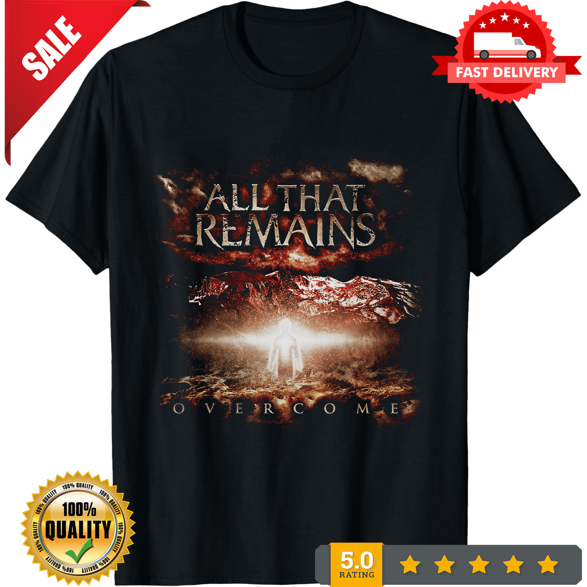 All That Remains Overcome Black Unisex T-shirt S-5XL Free Shipping, LIMITED EDITION-TH74857