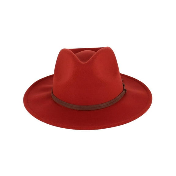 CTM  Vegan Felt Fedora with Knotted Hatband (Women)