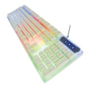 KeyMaster RGB Backlit Multicolor Gaming Computer Keyboard- White