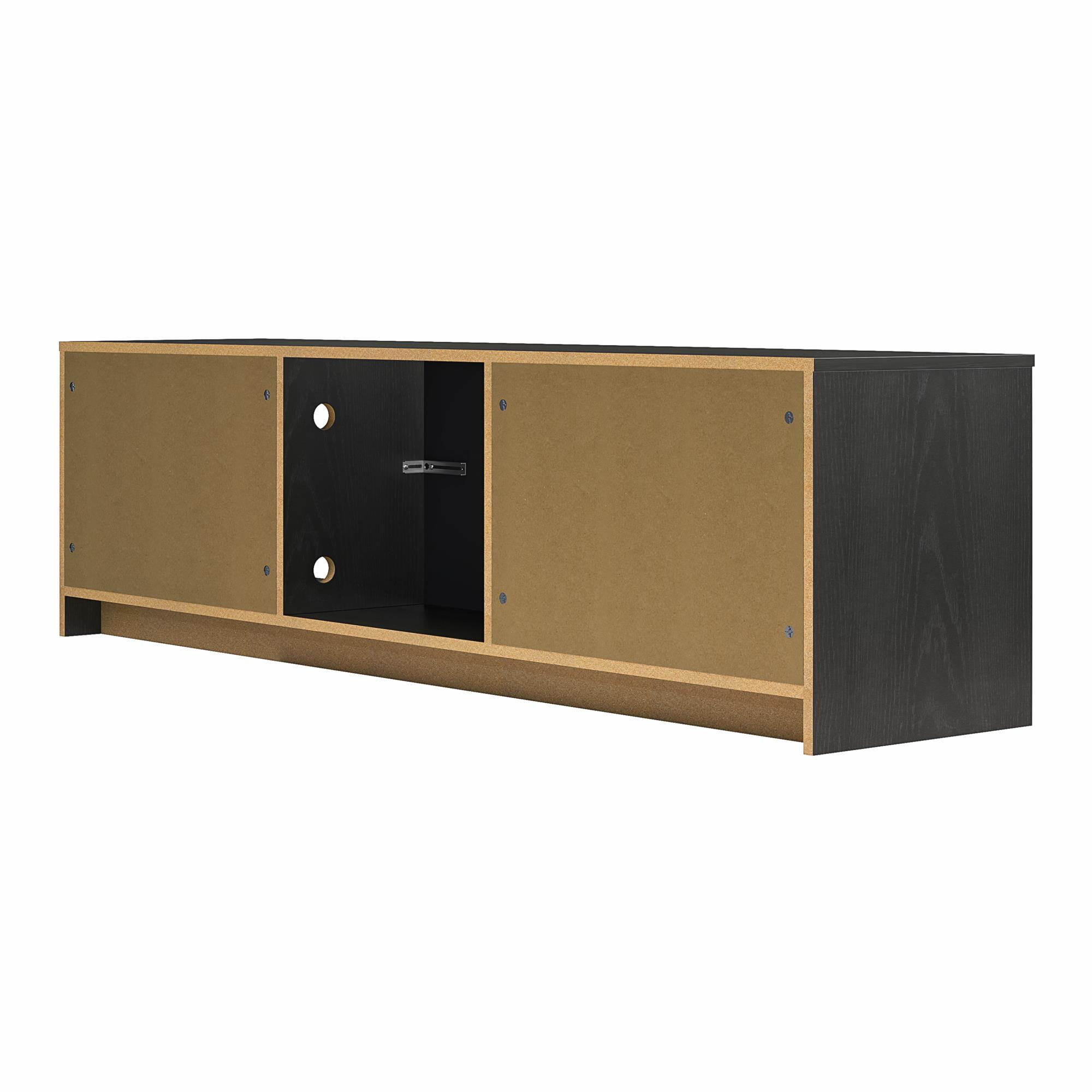 Mainstays Fireplace TV Stand, for TVs up to 75", Black Oak