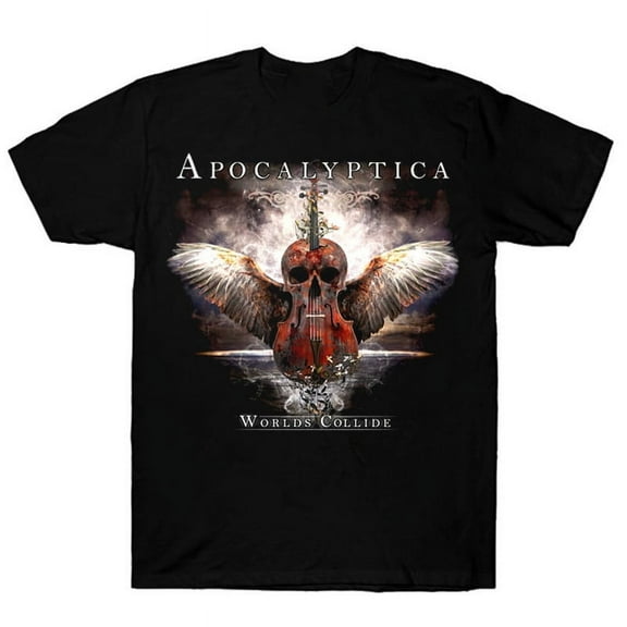 Vtg Apocalyptica Worlds Collide For Fans Cotton S-5XL Black Unisex Shirt SG095
