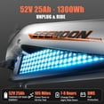thumbnail image 5 of Seemoon Electric Dirt Bike for Adults 3OOOW 52V 25Ah 1300Wh 38 mh 105 miles 160Nm 40 degree Climb 20x4 inch Fat Tire Front Suspension Disc Brakes, 5 of 9