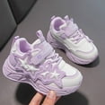 thumbnail image 3 of Xudanell Kids Basketball Shoes Seasonal Casual Shoes Star Lace up Thick Soled Sports Shoes Baby Boy Shoes Purple, 3 of 8