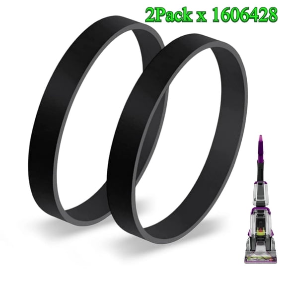 Replacement Belts for Bissell 160-6428 2910 2987 2806 PowerForce and TurboClean PowerBrush Lightweight Pet Carpet Cleaner, Flat Pump Belt Replace Part 1606428 (Pack of 2)