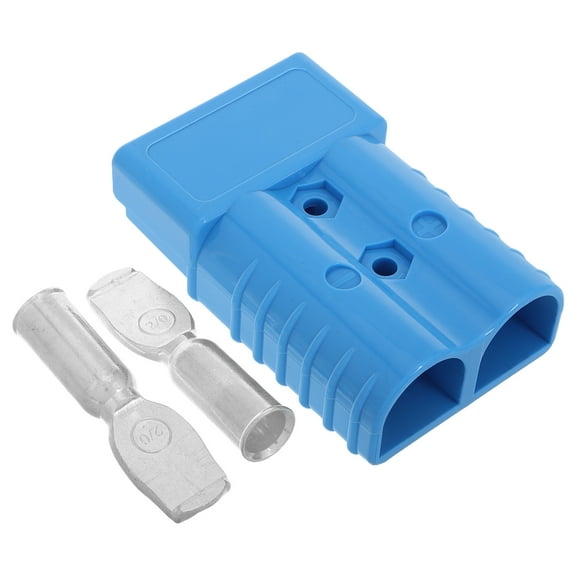 Forklift Battery Connector Adapter 350A 600V Plug Cable for Winch Towing Systems Blue PC Material