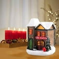 thumbnail image 2 of Escena navideña de resina, casa de nieve, luz LED, miniatura, pueblo, granja, conjunto para el hogar Pequeña, 2 of 8