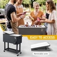 thumbnail image 6 of Alvantor 80 QT Rolling Cooler Cart Patio Ice Chest with Shelf,Bottle Opener and & Cap Collector for 48 Hour Cold Drinks, 6 of 13
