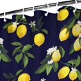 thumbnail image 3 of Yellow Lemon Fruits DarkBlue Pattern Shower Curtain 36"x72" ,Bathroom Decorative Shower Curtains Set with 12 Hooks,Modern Waterproof Washable Shower Curtain, 3 of 6