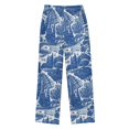 thumbnail image 2 of FORMRS Kids Pajama Pants with Pockets Size 11-12Y Boys Lounge Sleep Bottoms, Blue Garden Pattern, 2 of 8
