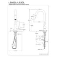 thumbnail image 5 of Gourmetier LS8621DL Concord Single-Handle Pull-Down Kitchen Faucet, Polished Chrome, 5 of 5