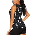 thumbnail image 3 of Xecao Fashionable Goose print women's scoop neck, loose-fit workout tank tops for the gym., 3 of 9