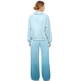 thumbnail image 2 of Uorisanigo Blue Gradient Mock Neck Sweatshirt with Wide Leg Sweatpants Matching Set Lounge Sets for Women Tracksuit 2 Piece Fall Outfits Drawstring Activewear Oversized Jogging Suit, 2 of 8