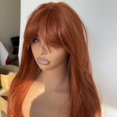 thumbnail image 2 of MISSWEN Copper Red Long Daily Wear 24 inch Heat Safe Fiber Hair Cosplay Wigs Female, 2 of 7