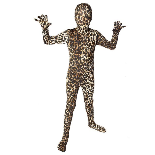 AltSkin Combinaison Intégrale en Spandex/Lycra (Enfants G, Léopard)