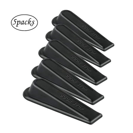 5pcs Rubber Doorstopper Wedge Suitable for All Floors Non-Scratching and Anti-Slip Design