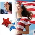 thumbnail image 6 of Independence Day Hair Accessories Sequin Star Barrettes for Women and Girls Festive Patriotic Hair Clips, 6 of 7