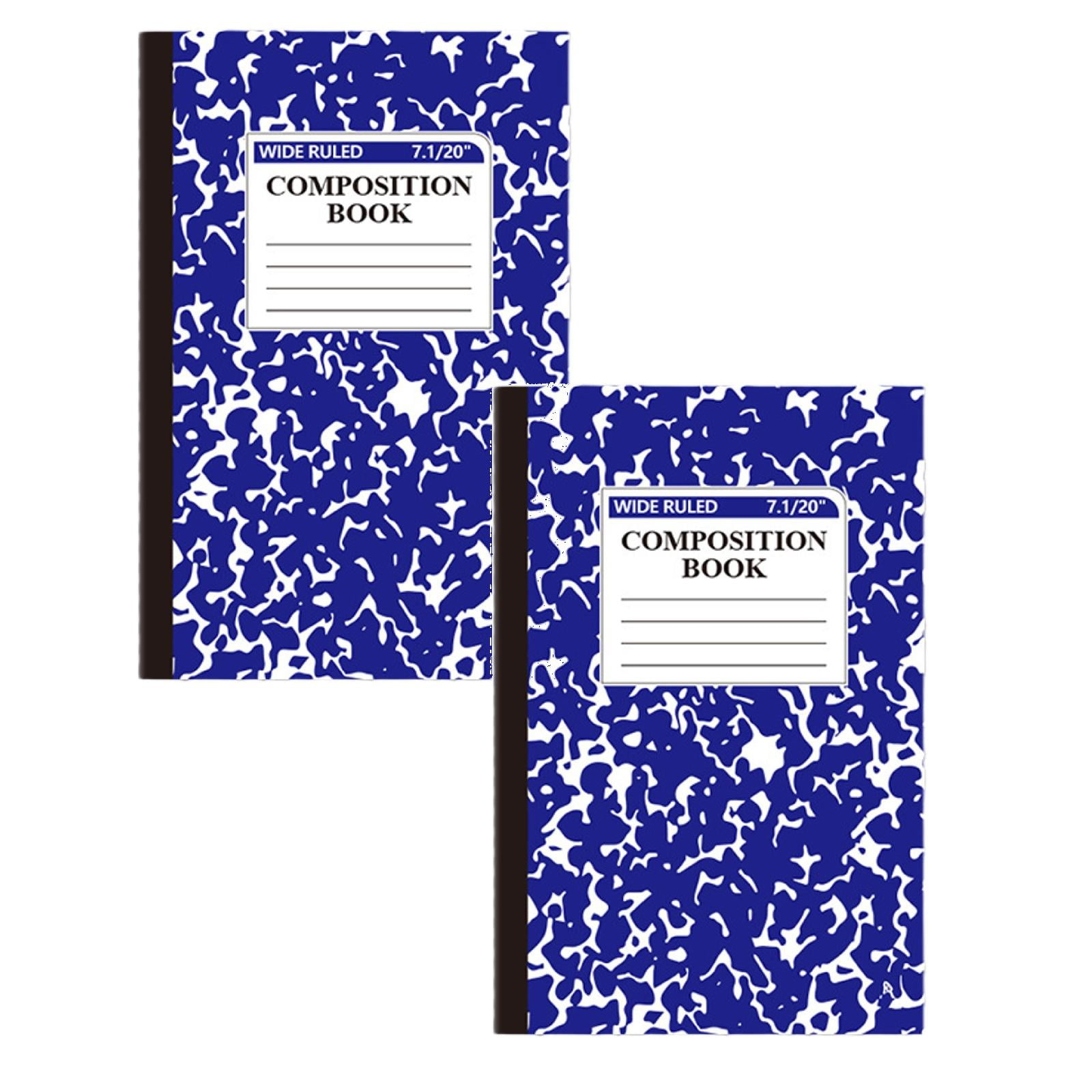 College Ruled Composition Notebook Cuadernos De Composicion Marble Composition Book Wide Ruled Notebook Hardcover Journal Sewn Binding Writing Notebook Note Taking Book Classroom Must Haves 2pc