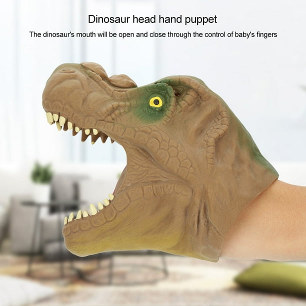 Marioneta De Dinosaurio T-Rex De Goma Flexible – Cabeza Realista De 20 Cm Para Juegos De Rol Y Cuentacuentos