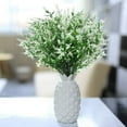 thumbnail image 4 of ZOELNIC Artificial Greenery Lavender Fake Shrubs Flowers,8 Bundles UV Resistant Hanging Planter Indoor Outside Decoration Wedding Table Flowers Arrangement Bouquet Filler (White), 4 of 9