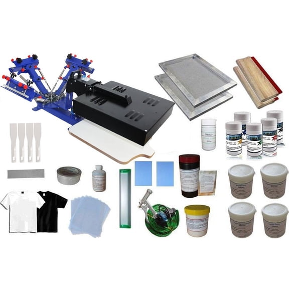 Techtongda 3 color 1 Worktable Screen Printing Press Dryer Starter Materials Kit #006946