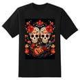 thumbnail image 2 of Plus Size Shirt for Women Black Tops for Women Short Sleeves Shirt for Women Skull (10) T Shirt Oversized Shirt for Women S, 2 of 5