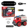 thumbnail image 3 of Dvkptbk Assembled Vehicle Toy Set Disassembled Fire Truck Toy With Screwdriver, 3 of 6