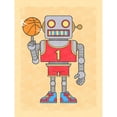 thumbnail image 3 of Prime, Marcus 12x14 Black Modern Framed Museum Art Print Titled - Robo Hoops, 3 of 5
