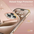 thumbnail image 6 of SaniMore for iPhone 14 Plus Case, Full Camera Lens Protection Women Cute Clear Glitter Bling Sparkly Cover Anti-yellow Transparent Shockproof Bumper for for iPhone 14 Plus, Gold, 6 of 7