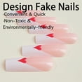 thumbnail image 3 of Fofosbeauty Christmas Nails 24pcs Press on False Nails Tips, Coffin Fake Acrylic Nails, French Small Heart, 3 of 7