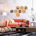 thumbnail image 2 of 12 Pack Hexagon Cork Wall Bulletin Boards 12" x 10.2" Cork Tiles Self-Adhesive Cork Board Wall Panels Pin Board for Home Office School with 100pcs Push Pins, 2 of 8